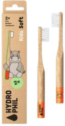 HYDROPHIL gyermek bambusz fogkefe puha sörtével hippo 2 db