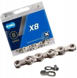 KMC Lánc 8db Kmc X8 Silver/Grey 114og. BX08NG114 Box+kapcs Ezüst-Szürke (BX08NG114)