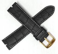 Jordan Kerr Fekete Bőr Óraszíj Adriatica A8212 22 mm Krokodil Kivágás (ADR22.024.01G)