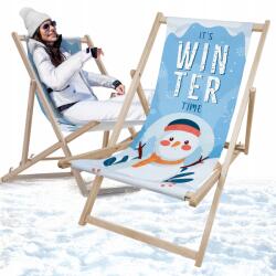 Allbag Naperőszék nyomtatással I'ts Winter Time Ajándék Síelőnek Pihenéshez (PAK3291 Allbag)