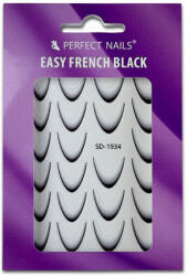 Perfect Nails Körömmatrica - Easy French Black - Perfect Nails (PEN-PNDM124)