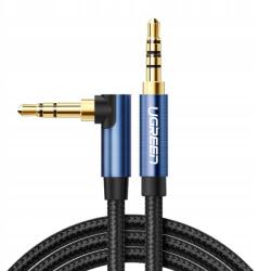 UGREEN Aux audio kábel sarokcsatlakozó minijack 3, 5 mm 2m kék AV112 (6957303861811)