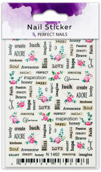 Perfect Nails Körömmatrica - Lovely Words - Perfect Nails (PNDM97) - glow