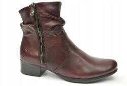 Rieker 78656 női bélelt bokacsizma Bordó bőr 39-es méret (78656-35)