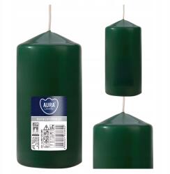 BISPOL Gyertya Zöld Karácsonyi Henger Bispol Aura 12 cm 38 h (sw60/120-060)