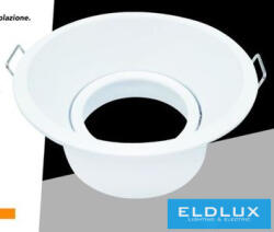 ELDLUX Süllyesztett spot lámpatest 1xPAR16 foglalat nélkül IP20 Fehér D90x40mm kivágás: D82mm (P13-B)