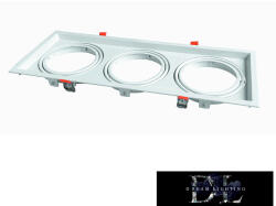 ELDLUX Süllyesztett spot keret 3*AR111 fehér 475x175mm / kivágás 460x160mm (P-AR111-B3)