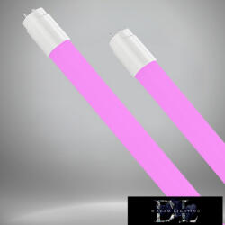 UNIVERSO T8 üveges LED fénycső 2 oldalos 18w rózsaszín fényű 610lm 1200mm fehér (T8-120BRS)