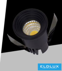 ELDLUX Mini spot lámpatest 3w 4000k 300lm 30° IP20 Fekete D35x47mm kivágás: D28mm (P-29-NN)
