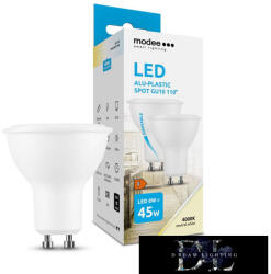 Modee LED Izzó Spot Alu-Plastic 6W GU10 110° 4000K (550 lumen) dimm. 2db/doboz (ML-GU10P4000K6WDB2)