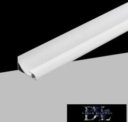 UNIVERSO Corner Line profil opál takaróval 10mm-es LED szalagnak Fehér 2000x36x60mm (AL-33)