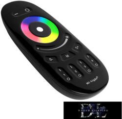 MIBOXER RF 2.4G RGB/RGBW LED Szalaghoz Távirányító 4 Zónás fekete (FUT096B)