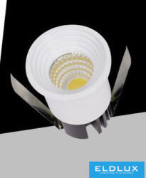 ELDLUX Mini spot lámpatest 3w 6500k 300lm 30° IP20 Fehér D35x47mm kivágás: D28mm (P-29-BF)