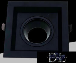 ELDLUX Süllyesztett spot lámpatest 1xGU10 fekete 123x123x41mm/100x100mm (P33-N1)