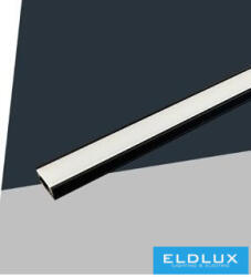 UNIVERSO mennyezetre aluprofil matt fehér fedlappal 2m 17.35x6.9mm fekete (AL-03N)