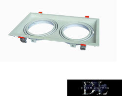 ELDLUX Süllyesztett spot keret 2*AR111 fehér 325x175mm / kivágás 310x160mm (P-AR111-B2)
