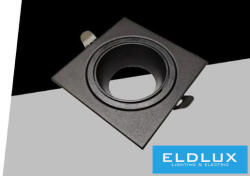 ELDLUX süllyesztett spot lámpa 1xGU10 IP20 88x88x31mm kivágás: 75X75mm fekete 5év (P38-N1)