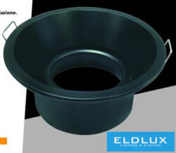 ELDLUX Süllyesztett spot lámpatest 1xPAR16 foglalat nélkül IP20 Fekete D90x40mm kivágás: D82mm (P13-N)