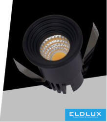 ELDLUX Mini spot lámpatest 3w 3000k 300lm 30° IP20 Fekete D35x47mm kivágás: D28mm (P-29-NC)