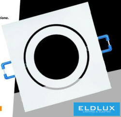 ELDLUX Süllyesztett spot lámpatest 1xPAR16 foglalat nélkül Fehér 82x82x24mm kivágás: D75mm (P20-B)