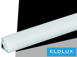 UNIVERSO sarokhoz aluprofil matt fehér fedlappal 45° 13x13x2000mm alumínium (AL-24-S)