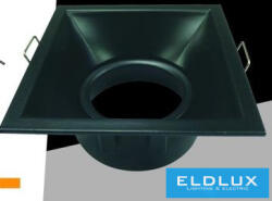 ELDLUX Süllyesztett spot lámpa 1xPAR16 foglalat nélkül IP20 Fekete 90x90x40mm kivágás: D82mm (P14-N)