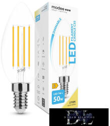 Modee LED Izzó Filament Gyertya (Candle) C35 7W E14 360° 2700K (806 lumen) dimm (ML-CF2700K7WE14D)