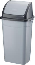 PLANET Billenőfedeles szemetes kuka, műanyag, szürke/antracit, 70 L - shopbazis