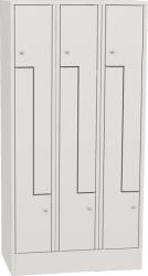  SZS_33_A 6-ajtós öltözőszekrény lábazattal, "Z" alakú ajtókkal (K730/3)