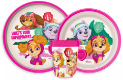 Nickelodeon Mancs Őrjárat Superpowers csúszásmentes étkészlet, micro műanyag szett Nr3