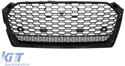 KITT Specials Jelvény nélküli hűtőrács AUDI A5 F5 (2017-2019) modellekhez, RS dizájn zongorafekete (FGAUA5F5RSDDS)