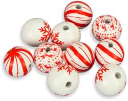  Skandináv karácsonyi fagolyó 25mm 10db/csomag