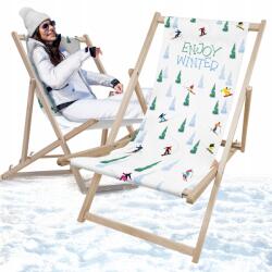 Allbag Összecsukható Enjoy Winter Napozóágy Téli Pihenés Napozóágy Sípályára (PAK3289 Allbag)