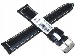 Chermond Bőr Fekete Óraszíj 18 mm Chermond Wh (A222.18 Black White)