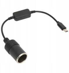  Adapter Átalakító Usb-ről Szivargyújtó Aljzatra 5V Usb C Dugó 12V