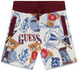 Guess Къси спортни панталони за мини момче с мечета и ластик бордо Guess