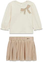 Guess Елегантен комплект блуза с панделка и златиста пола за бебе момиче Guess