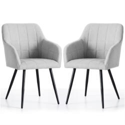 AKORD AKORD LUXANO Kárpitozott Szék Lumos Világosszürke Fekete Lábakkal (AKO-LUXANO-LGB)