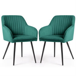 AKORD AKORD Florence kárpitozott szék welúr üvegzöld fekete lábakkal (AKO-FLORENCE-BGB)