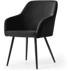 AKORD AKORD Estelle kárpitozott szék welúr fekete fekete lábakkal 2 db (AKO-ESTELLE-BLB)