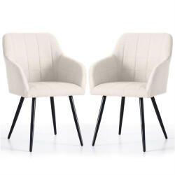 AKORD AKORD LUXANO kárpitozott szék Lumos anyag krém fekete lábakkal (AKO-LUXANO-BEBS22)