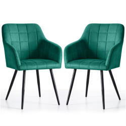 AKORD AKORD LUXANO Kárpitozott Szék Bársony Palackzöld Fekete Lábakkal (AKO-LUXANO-BGB)