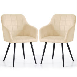AKORD AKORD LUXANO kárpitozott szék welúr bézs fekete lábakkal (AKO-LUXANO-BEB)