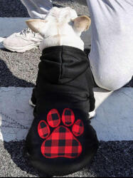  Kutyaruha - Kapucnis Tappancs mintás Hoodie 5XL Méretig - L