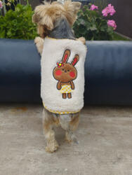  Kutyaruha - Kutyamellény - nyuszi mintával - XL