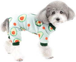  Kutyaruha - Puha és meleg bundás overál - overall - Kezeslábas - Avokádó mintával , kényelmes és stílusos - L