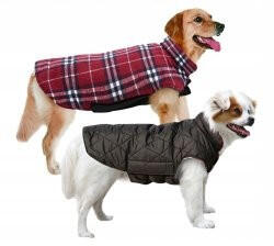  Kutyaruha - Kutyakabát - kutyamellény - Vízálló, széltörő, tépőzáras - piros színben - kifordítható - 3XL