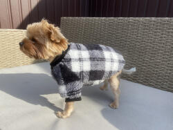  Kutyaruha - Kutyapulóver - Kutyapulcsi - Pihe Puha, plüss Pulóver - fehér-szürke színben - XL