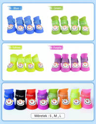  Kutyacipő - Gumis cipő, majmos mintával - 8 választható szín - M - zöld