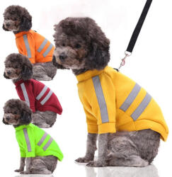  Kutyaruha - Kutyapulóver - Kutyapulcsi - pórázakasztóval és fényvisszaverő csíkkal - többféle színben - XL - zöld